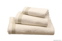 MEDICI BATH TOWELS GREEN EMBROIDERY