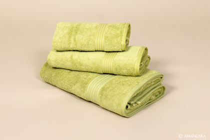 ALASSIO BATH TOWELS - GREEN 