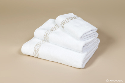 ARABIAN WAVE SILVER BATH TOWEL