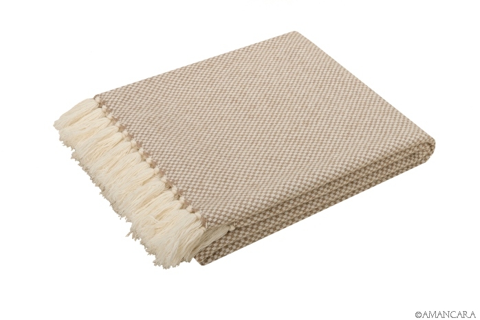 BERN CASHMERE THROW- BEIGE