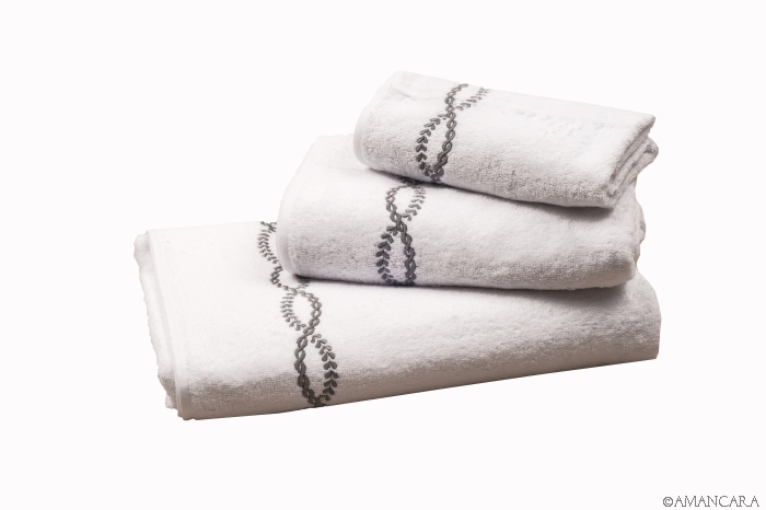 BORGIA GREY BATH TOWELS