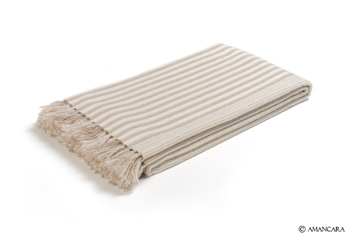 CAMPIGLIO CASHMERE THROW- BEIGE 