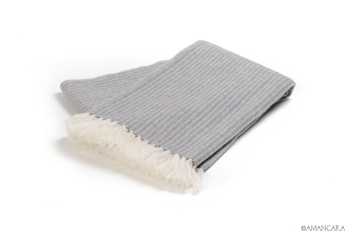 CAMPIGLIO CASHMERE THROW-GREY 