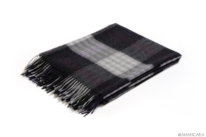 COURMAYEUR CASHMERE THROW GREY