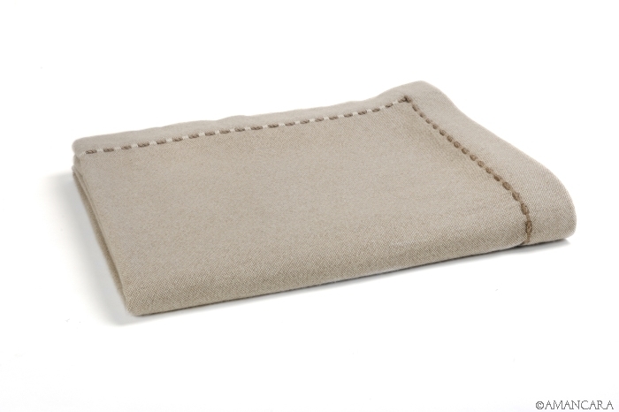 DAVOS PIPING CASHMERE BLANKET