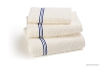 GENEVE BATH TOWELS CREAM-BLU