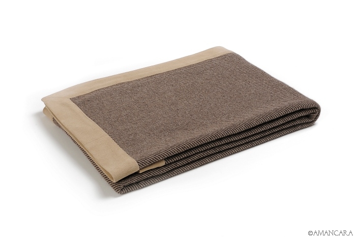 LAUSANNE CASHMERE THROW- BROWN