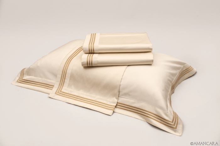 MEDICI BED SET CREAM-GOLD