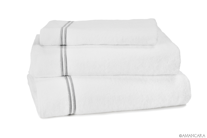 NEWPORT BATH TOWELS SILVER