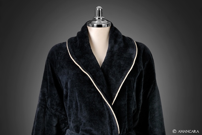 ORLEANS BATHROBE BLACK