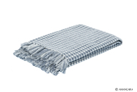 PIED DE POULE CASHMERE THROW GREY