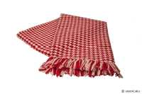 PIED DE POULE CASHMERE THROW-RED