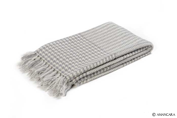 PRINCIPE DI GALLES CASHMERE THROW GREY