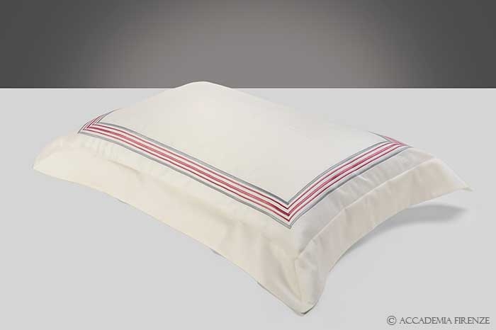 RAFFAELLO PILLOWCASE RED-GREY