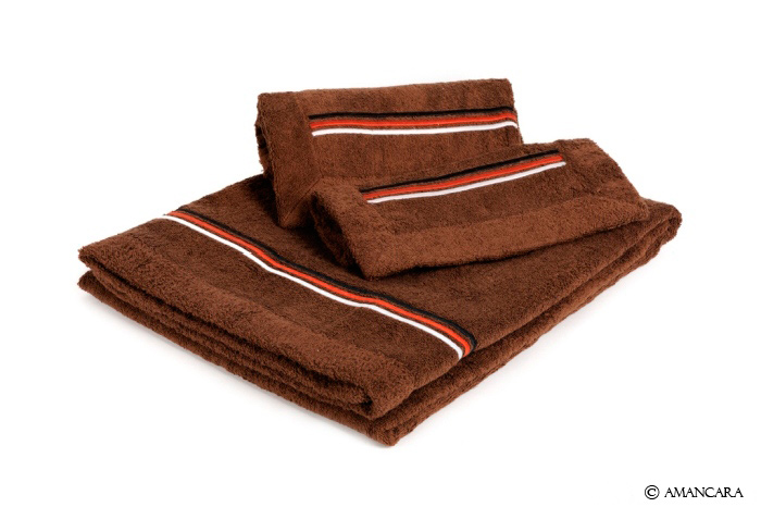 SEGESTA BATH TOWELS BROWN