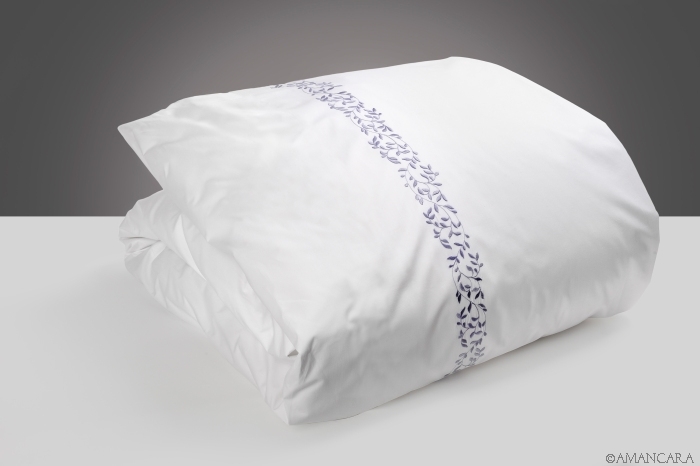 VITTORIA DUVET COVER WHITE-LILAC