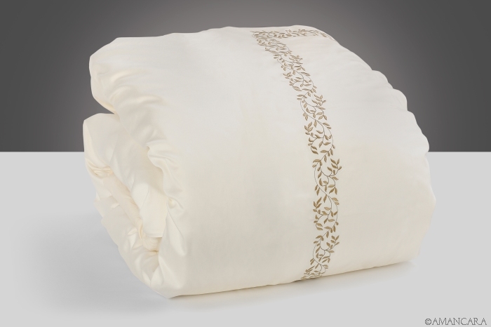 VITTORIA DUVET COVER CREAM-BROWN