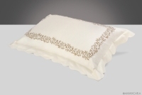 VITTORIA PILLOWCASE CREAM-BROWN