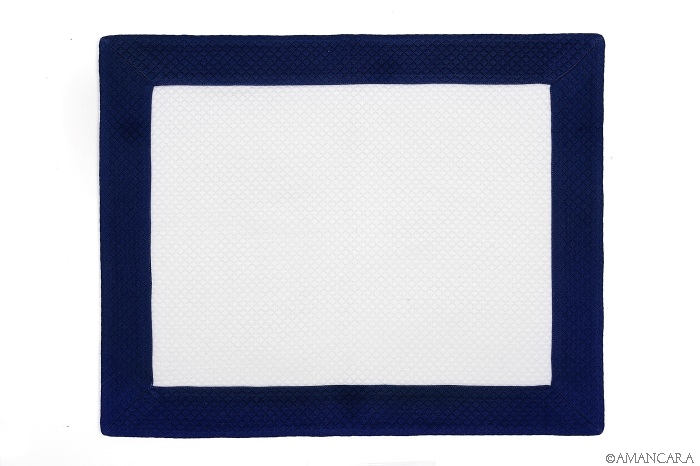 YORK PLACEMAT WHITE-BLUE